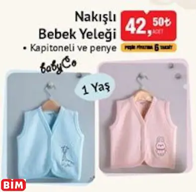 BABYCO NAKIŞLI BEBEK YELEĞİ